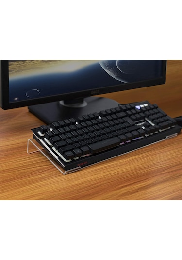Klavye Standı Sehpası Klavye Yükseltici Pleksiglass Şeffaf 4 mm