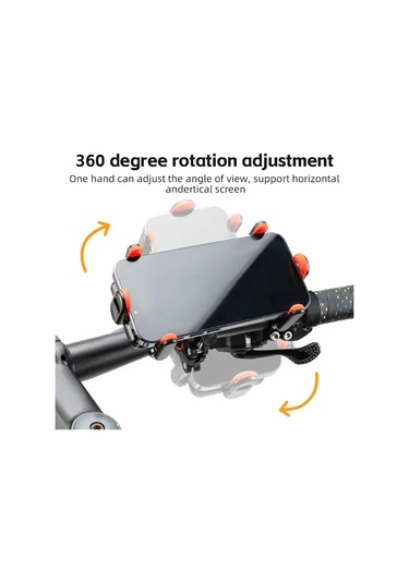 Cbtx Global Rockbros Cep Telefonu Braketi Motosiklet İçin Hızlı Açılan Telefon Tutucu - Kırmızı