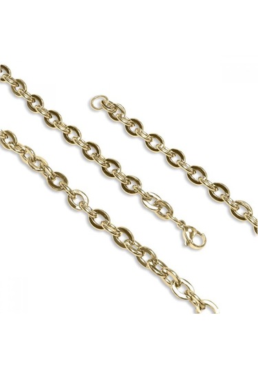 Erkek Mariner Çelik Kolye 1,6mm X 6mm 9188 Altın