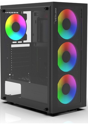 Inca Empousa Emg-15xn 650w Usb 3.2 Argb Atx Mid Tower Siyah Kasa