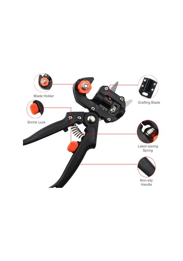 Neevoyu Bahçe Aleti: 2'li Budama Ve Aşılama Makinesi - Yüksek Canlılık Oranı, Keskin Bıçaklı, Değiştirilebilir Uçlar