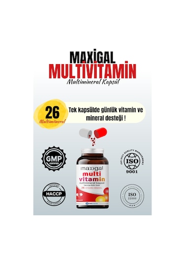 Maxigal Multivitamin Multimineral 30 Kapsül