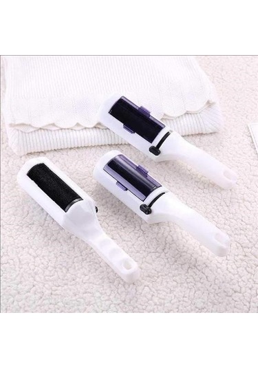 Buffer Taşınabilir Elektrostatik Hazneli Rulo Şeklinde Evcil Hayvan Tüyü Saç Toplayıcısı Mavi