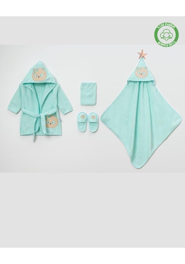 Kedili Bornoz Takımı 1-2 Yaş Mint