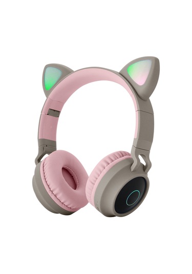 Singree "kablosuz Kulaklık: 7 Renkli Işık Efektli Kedi Kulaklı Bluetooth 5.3, Tf Kart Ve Fm Modu İle Müzik Keyfi"