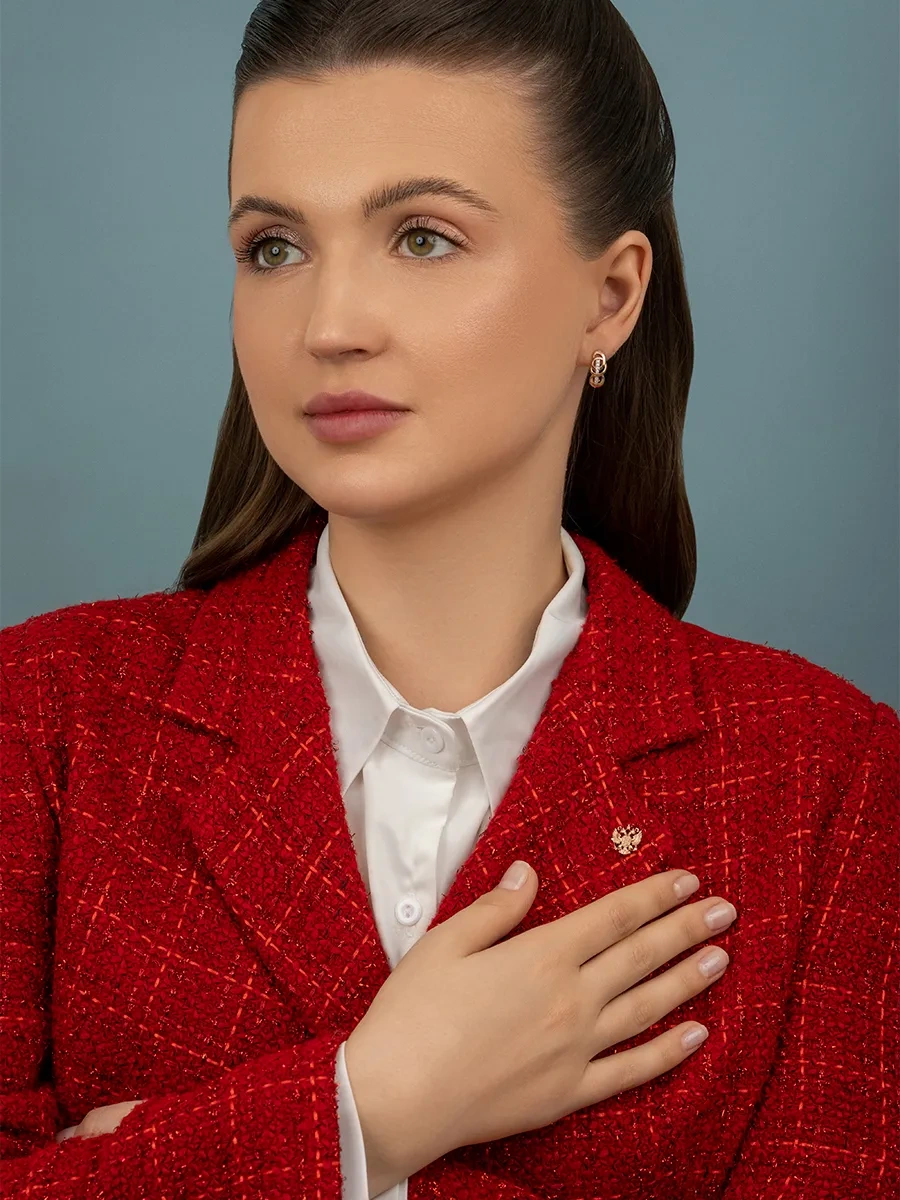 Veronika Jewelry Factory Rozet Broş Rusya Arması - Çift Başlı Kartal Ceket İçin 439396169 Altın Rengi