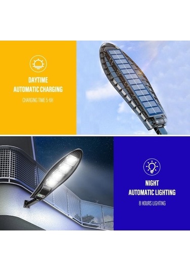 Novahub 168led Güneş Enerjili Uzaktan Kumandalı Sokak Lambası Dış Mekan Balkon Projektörüaçık Bahçe Avlu Hareket Sensörü Duvar Lambası 168led 168led