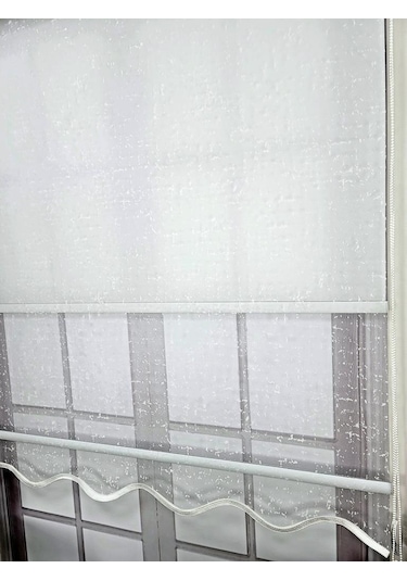 Bbb Çift Mekanizmalı Tül Stor Perde Ekru Ts1930
