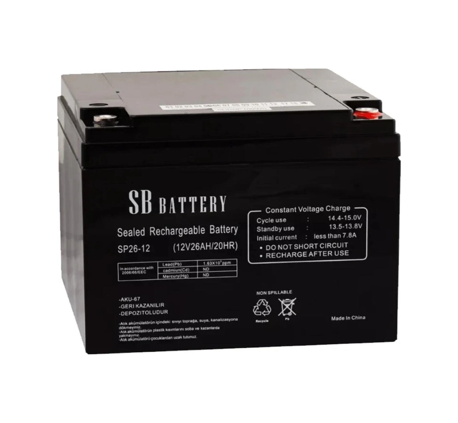 12v 26ah Sb Kuru Tip Akü-114348