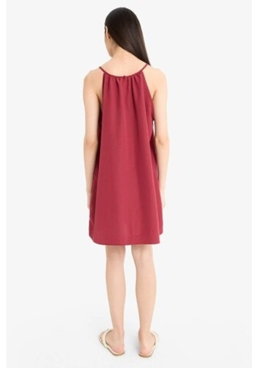 Defacto Yuvarlak Yaka Terry Cotton Mini Plaj Elbisesi-fall İn Love E5102ax25spbr285 Bordo