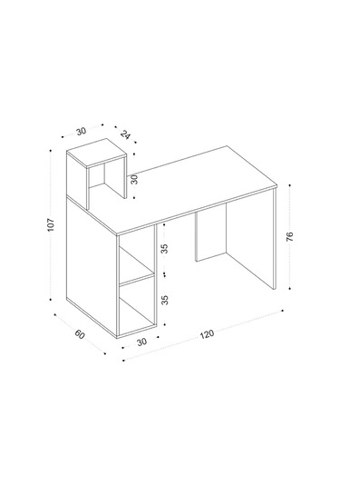 Decormet Buca Çalışma Masası Beyaz Diğer