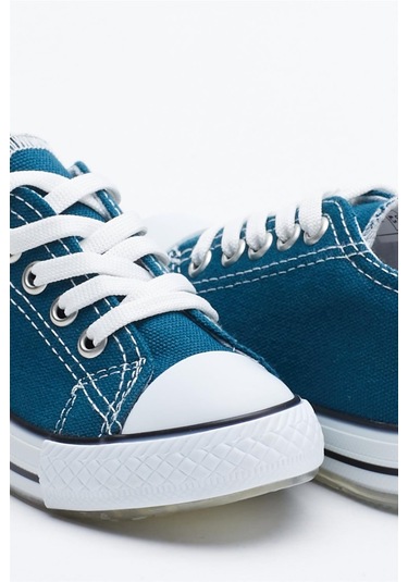 Rahat Kalıp Işıklı Bağcıklı Çocuk Unisex Petrol Spor Ayakkabı Tb998-3 Petrol