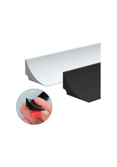 Bosphorusboutique02 Siyah Mutfak Su Bariyeri 100cm Şerit Tutucu Dayanıklı Siyah