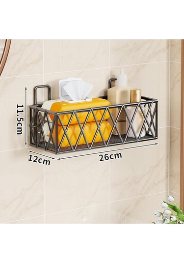 Homyl Çiftlik Evi Yurdu Için Banyo Duvar Rafı Çok İşlevli Beyaz