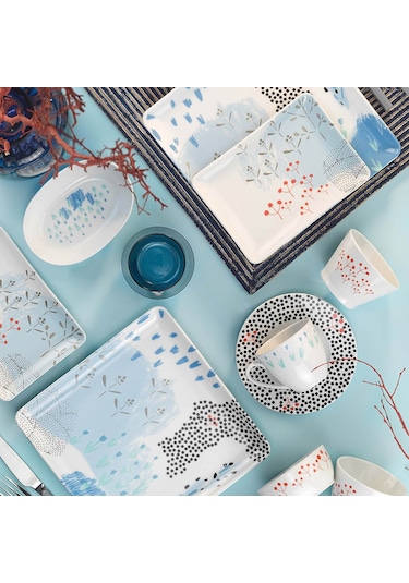 Kütahya Porselen Tan Kahvaltı Takımı 32 Parça Çok Renkli