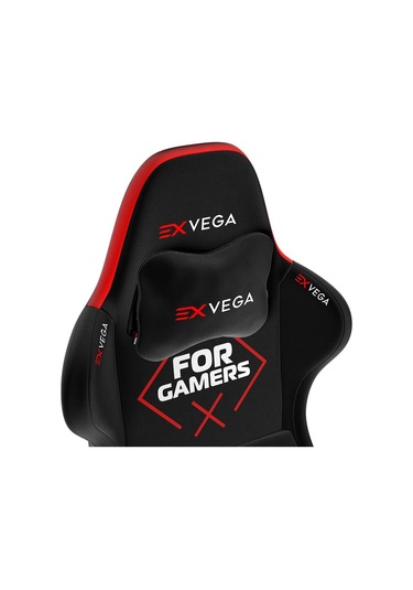 Exvega Vesta 2024 Serisi Kırmızı/siyah Dokuma Kumaş Profesyonel Gaming Oyuncu Koltuğu