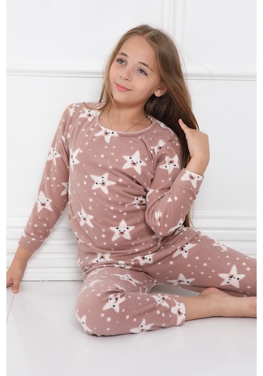 Fames Pijama Kişlik Çocuk Polar Pijama Takim Gri