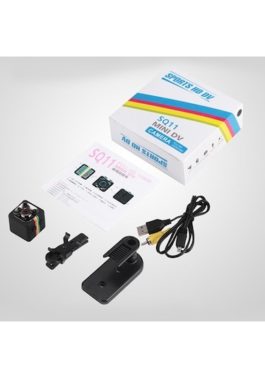 Trendooze Springsun Taşınabilir Kamera Mini Sq11 1080p Hd Spor Dv Kamera Taşınabilir Gece Görüşü Hareket Algılama Ui
