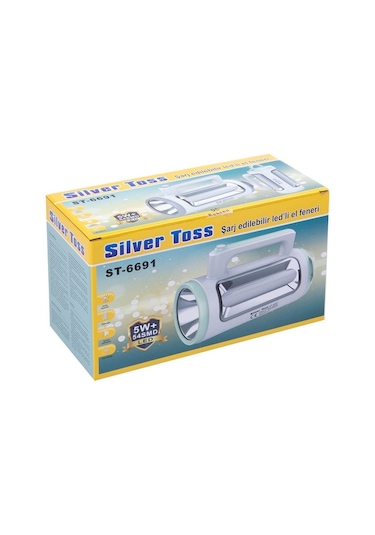 Silver Toss Şarjlı El Feneri Işıldak 54 Led St-6691 Çok Renkli