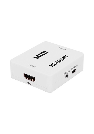 Sones Vk-126 Mını Hdmı - Cvbs/l+r Ses Dönüştürücü Adaptörü Ölçekleyici Beyaz