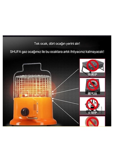 Shufa Glampıng Portatif Tüplü Soba