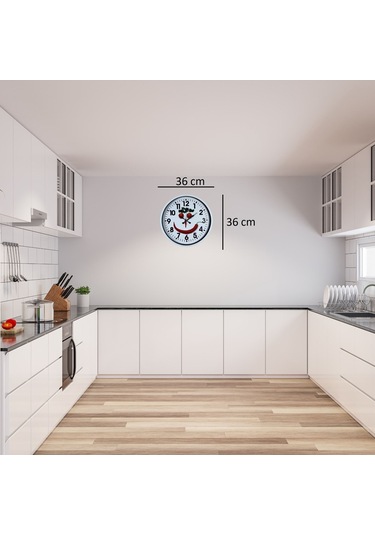 Büro Ev Ofis Hediyesi İçin 36cm Beyaz Şe Gülümse Duvar Saati Diğer