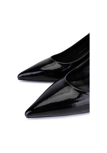 Tamer Tanca Kadın Suni Deri Siyah Rugan Topuklu Ayakkabı 1160 2026 Bn Ayk Sk25-26 Sıyah Krsk Rgn Siyah