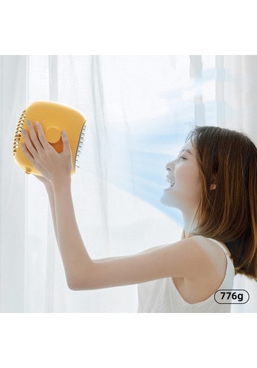 Hava Soğutucu Çok Kademeli Rüzgar Hızı Ayarlanabilir Şarj Sessiz, Sarı 8407 Sarı