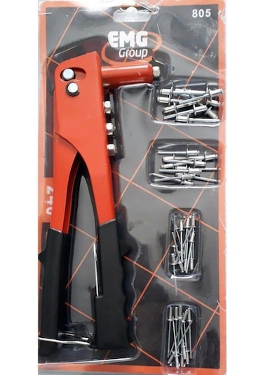 24X8.7 Cm Emg Profesyonel Perçin Tabancası - 50 Adet Perçin Hedi