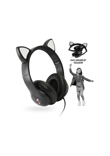 Polosmart Fs113 Kablolu Mikrofonlu Stereo Kulak Üstü Kulaklık Siyah