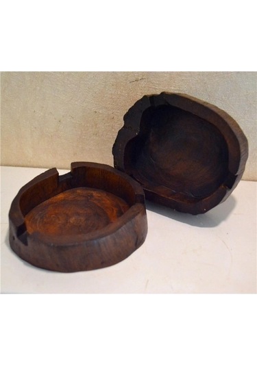 Ulzyvf Yuvarlak Tablası Suntek Retro Ahşap Ct, Neredeyse Küllük Kül Ahşap Kullanımı