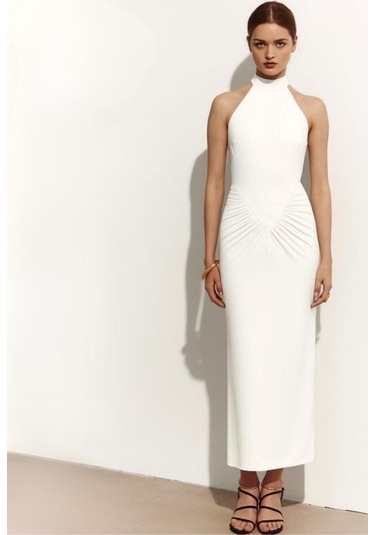 Visteriya Elbise Beyaz