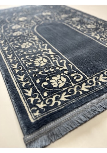 Yün Tüşeli Akrilik Dokuma Halı Seccade Namazlık 80x120 Turkuaz