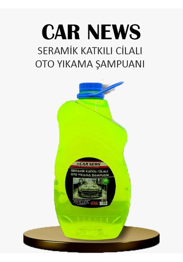 Car News Seramik Katkılı Cilalı Oto Yıkama Şampuanı 4 Lt Ve Oto Yıkama Süngeri