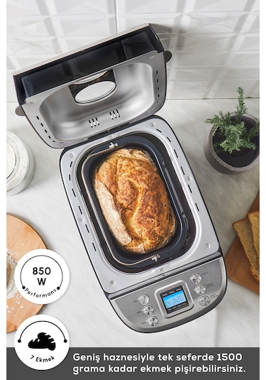 Karaca Bake XL Ekmek Reçel Yoğurt Yapma Makinesi 1500 G + 45 Tarifli Kitapçık