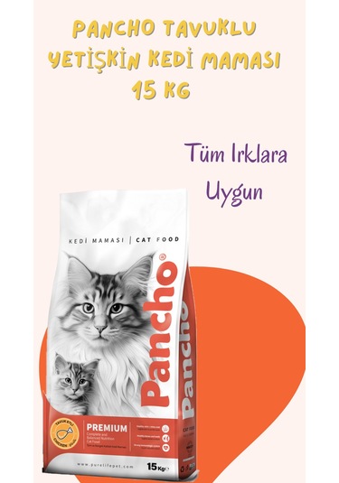 Pancho Tavuklu Yetişkin Kedi Maması 15 KG