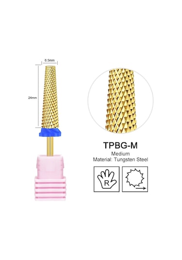 Konik Namlu Tırnak Matkap Uçları Tungsten Karbür Çivi Taşlama Kafası Freze Kesici 4xc Sert Yumuşak Jel Kaldırma Parlatma Dıy Araçları Uzay Grı