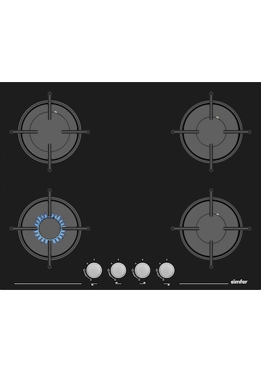 Simfer Steam Siyah 2'li Cam Ankastre Set (3653 Ocak + 8738 Davlumbaz)