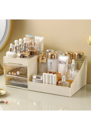 Maoyaya Şeffaf Çekmece Tarzı Makyaj Kutusu Yurdu Organizatör Plastik Çok Renkli, Pratik Dekoratif Kutu Çok Renkli