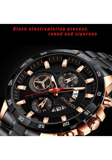 Sones Skmeı 2010 Çok Fonksiyonlu Erkek 50m Su Geçirmez Işıklı Dijital Kol Saati Altın