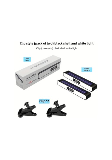 Xuweiwei 2 Adet Siyah Güneş Kilitli Peyzaj Işıkları Geceye Kadar Açık Duvara Bağlanabilir Bahçe Çit Dış Mekan Dekorasyon