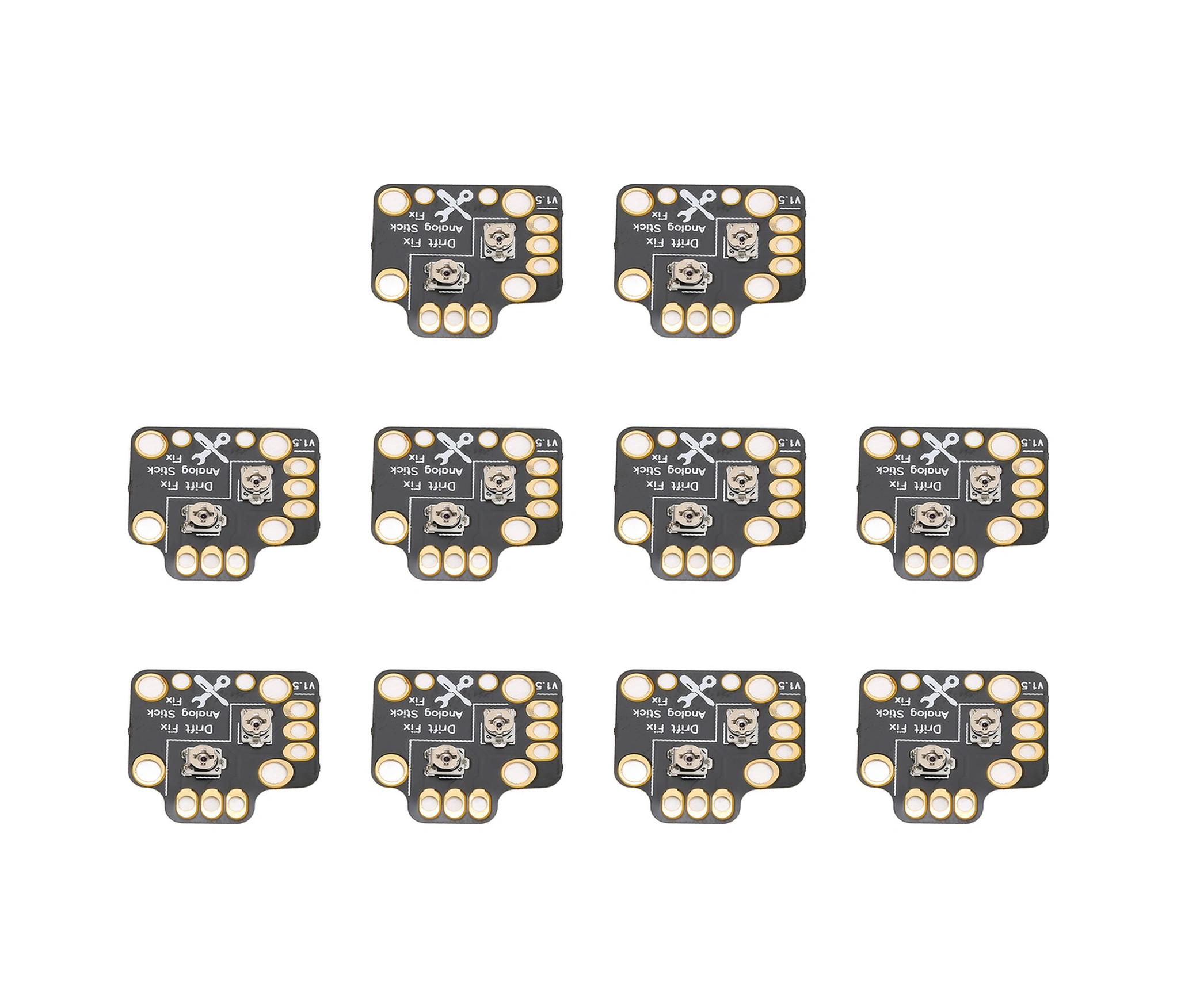Shineyee Ps4/ps5/xbox Kontrolör Joystick Drift Tamir Modülü - 3d Direksiyon Sapma Tamiri Ve Kalibrasyon Plakası Siyah 10 Adet