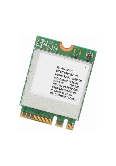 Hombey Realtek Rtl8821ce M.2 Ngff 433mbps 802.11ac Bluetooth 4.2 Hp Probook 430/440/450/455/470 G5,640 G4 Uyumlu Kablosuz Ağ Kartı