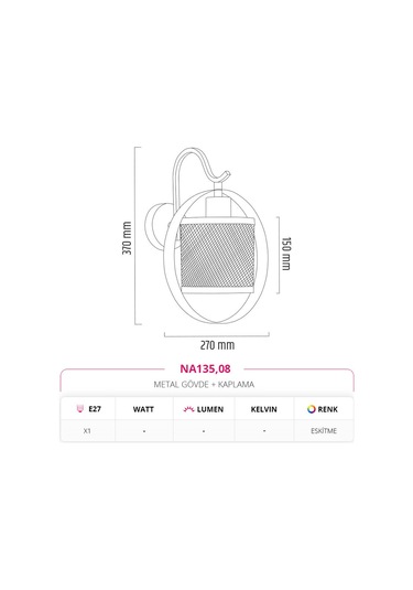 Nevo İç Mekan Aplik Na135.08