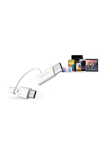 M-data 2in1 Type-c Micro Usb Şarj Data Kablosu Kırmızı