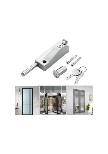 Jokmae Su Geçirmez Kapı Mandal Kilidi - Gümüş, 2 Anahtarlı