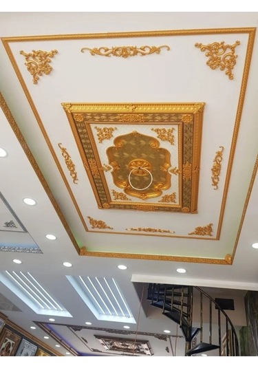 Poliüretan Dekoratif Duvar&tavan Çıta Bordürü -bronz Renk En:4 Cm-boy:100 Cm -duvar Süsü