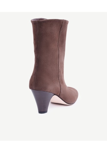 Yargıcı Topuklu Uzun Deri Bot 25kkay4018x 003 Kahverengi