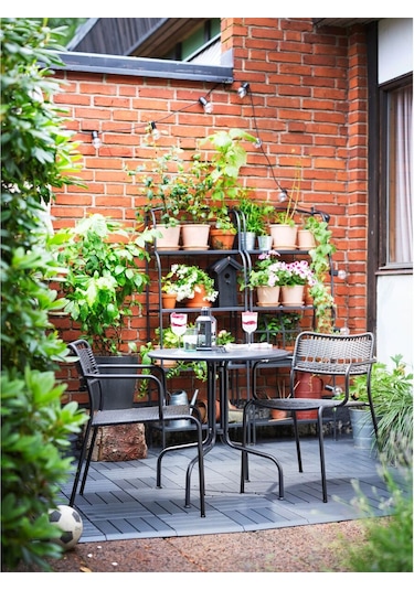 Balkon Masası, Gri, 70 Cm Gri