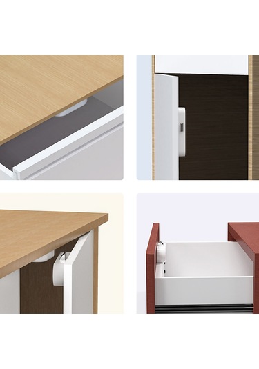 Singree Yeelock Akıllı Çekmece Kilit E - Bt 5.1 Uyumlu, Anahtarsız, Çocuk Güvenliği, Uygulama Yönetimi, Beyaz Aa Pil Dahil